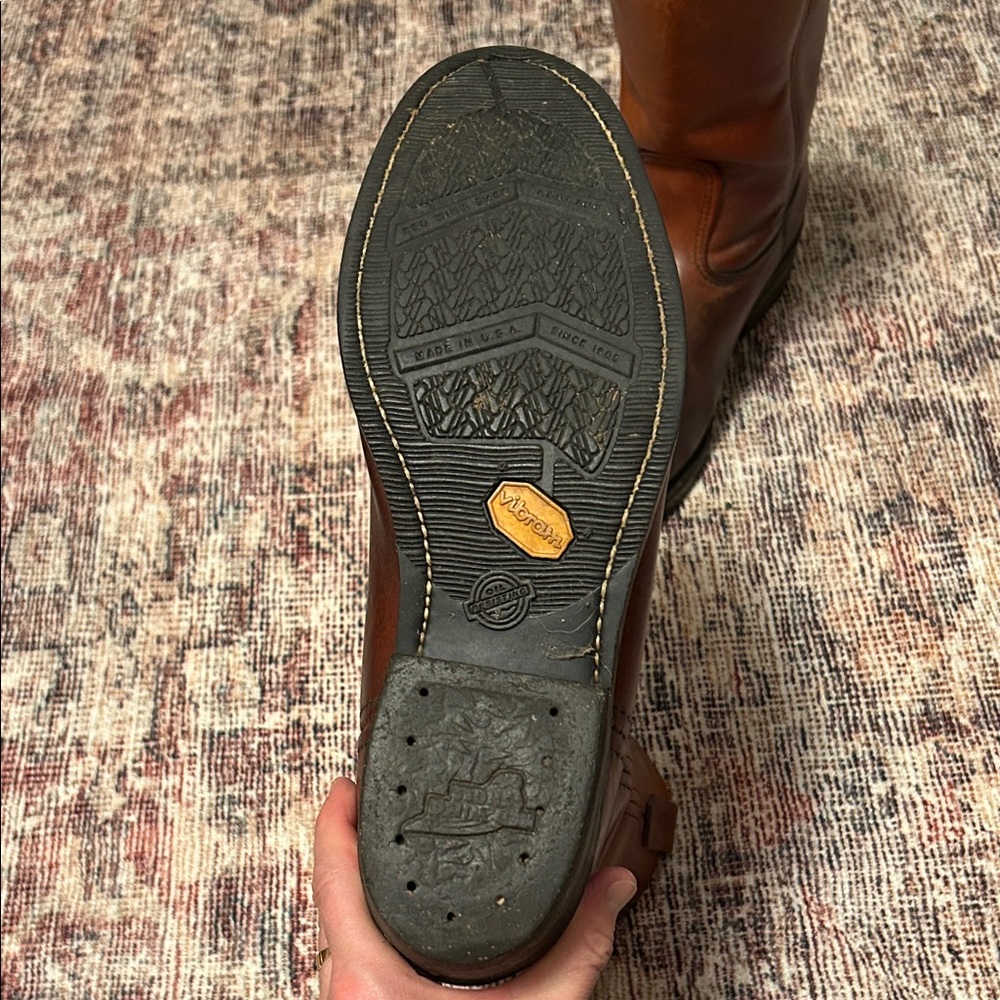 Vintage Red Wing Shoes Brown Pecos Cowboy Boots - Picture 5 of 13